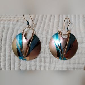 Holly Yashi Niobium Earrings, 1980s Vintage Bling
